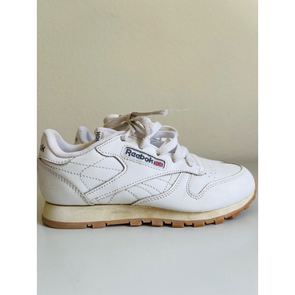 Reebok All White Kids Sneakers - Big boy Sz 1 - Picture 5 of 8